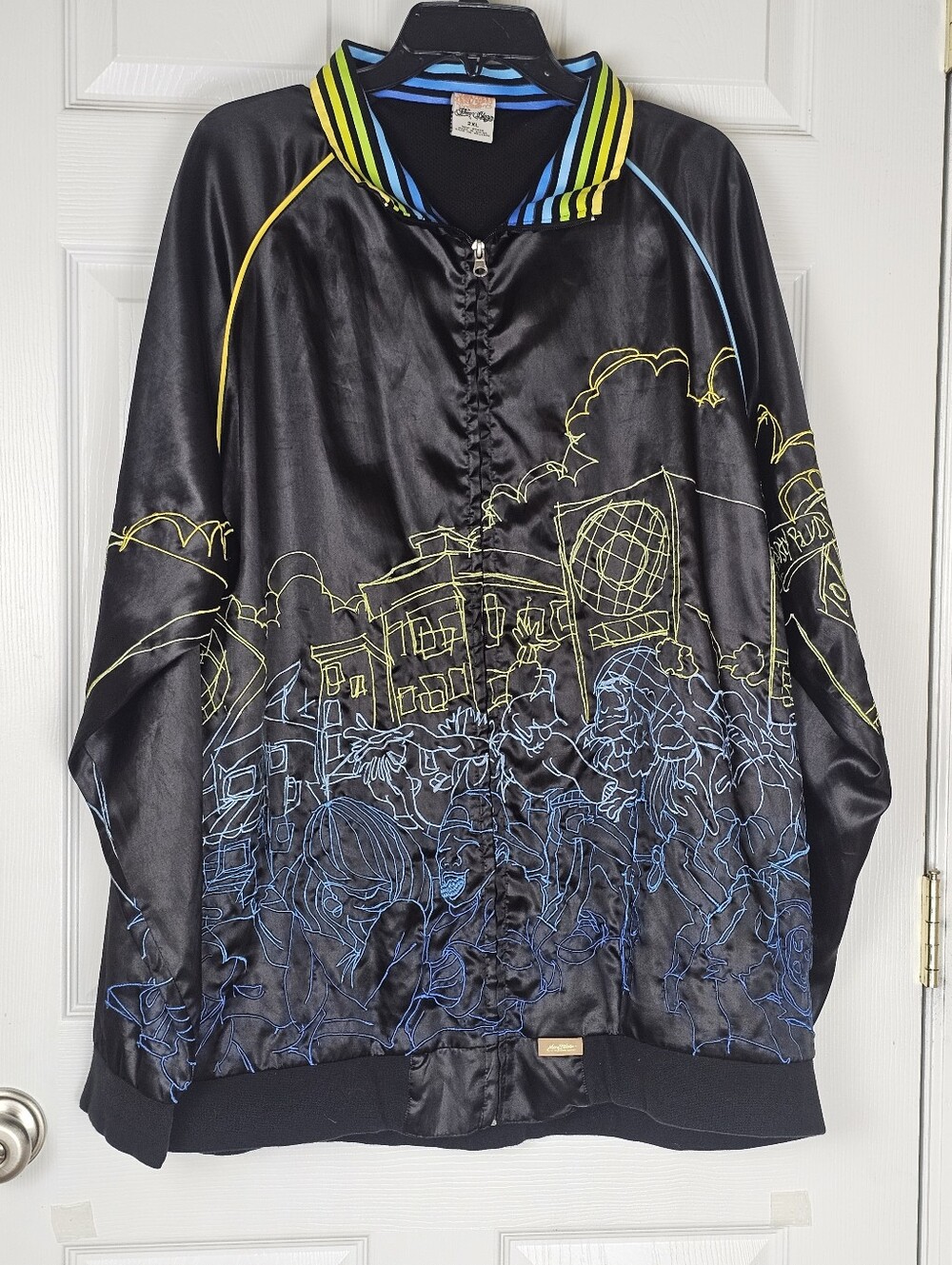 Vintage Y2K Johnny Blaze 2XL Embroidered Hip-Hop Rap Streetwear Track Jacket